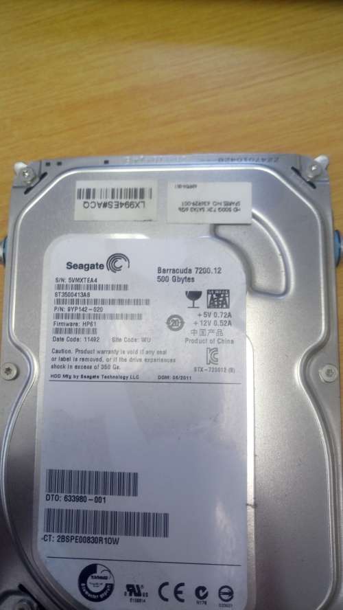 500 GB Seagate Hard drive